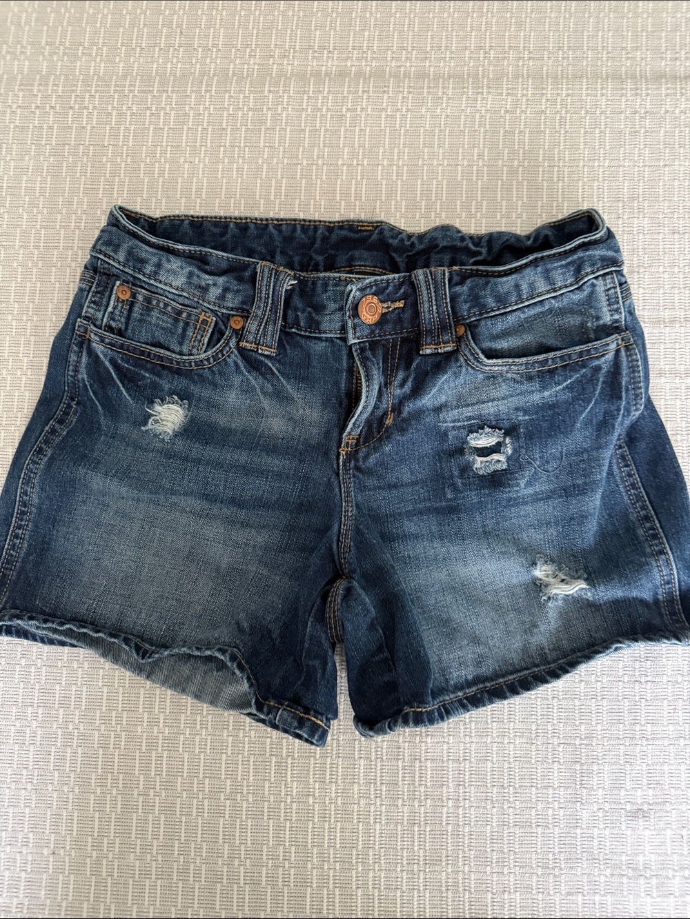 GAP Distressed Dark Blue Denim Jean Shorts